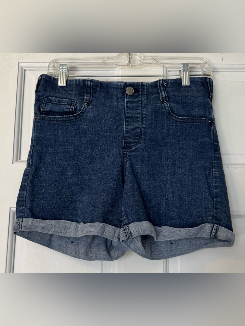 Time and Tru High-Waisted Roll-Cuff Denim Shorts